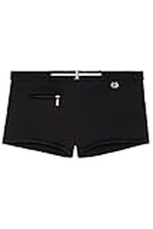 Hom JANSON Harold Swim Trunks, zwart wafelpatroon, S Men