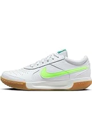 Nike Court Air Zoom Lite 3 Sneakers voor dames, wit/Lime Blast-Teal Nebula, 35,5 EU, , 35.5 EU