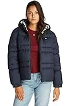 Tommy Hilfiger TJW QUILT ROUCH TAPE JACKET DW0DW20389 Puffer Jacket, blauw (Dark Night Navy), XXS, , XXS