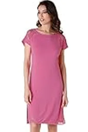 Lovable Van elastisch modal met kant nachthemd, orchideeënroze, L dames, , L