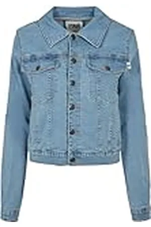 Urban classics Dames jeansjas dames organic denim jack, kleur , maat XS