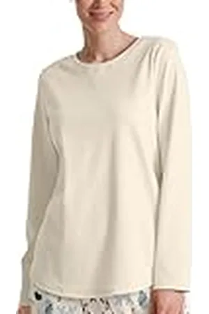 Calida Favourites Damesshirt met lange mouwen, van 100% katoen, dikke, warme stof, , 36-38