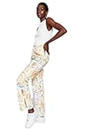 Trendyol Dames jeans met hoge taille wijde pijpen 90 met wijde pijpen, Meerkleurig, 68