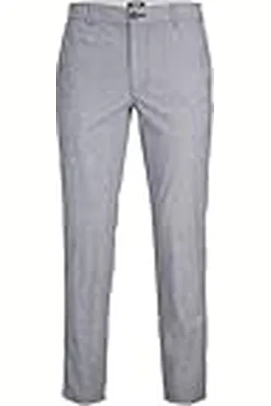 JACK & JONES PLUS Jpstollie JJDAVE Linen DEK PS Chinobroek, blauw indigo, 44/34, , 44W x 34L