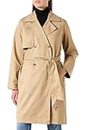 SELECTED Trenchcoat voor dames, dubbele rij knopen, , 42