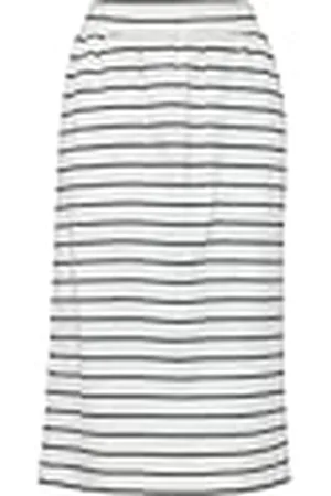 Ichi IHLOUISANY SK rok voor dames, lange rok in midi-lengte, gestreept, , XS