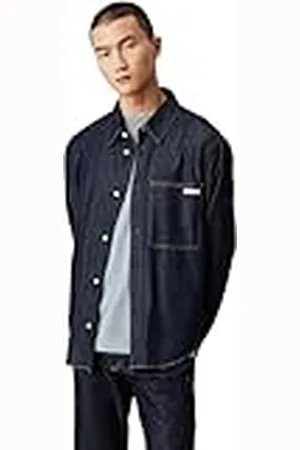 Calvin Klein Jeans Heren Regular Denim Shirt J30J326584 L/S Shirt, , S, , S