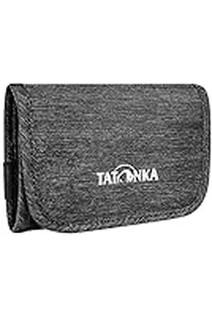 Tatonka Portemonnee folder - Klittenband-portemonnee met 3 creditcardvakjes, bankbiljettenvak, kijkvenster en ritsvak voor muntgeld - 9 x 12 x 2 cm - Off-Black