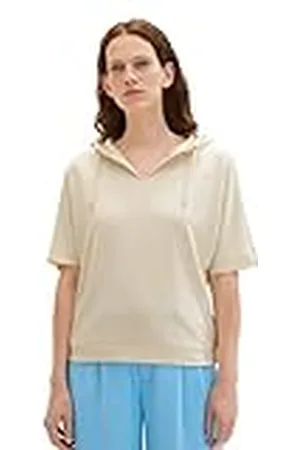 TOM TAILOR Dames 1036802 Sweatshirt, 31649-Ivory Ecru, XS, , XS