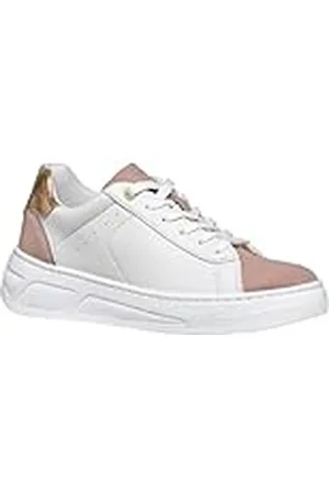 Geox D Ljuba Sneakers voor dames, wit/antiek roze, 37 EU, , 37 EU