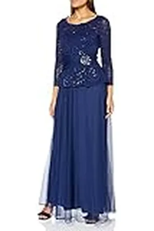 Gina Bacconi Dames pailletten kanten maxi-jurk cocktail, , 38 NL