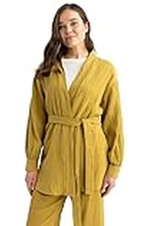 DeFacto Hemdblouse met lange mouwen voor dames, hemd met knopen voor vrijetijdskleding, , M