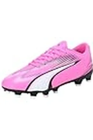 PUMA Ultra Play Fg/Ag Jr voetbalschoen voor kinderen, uniseks, Poison Pink Wit Zwart, 28 EU
