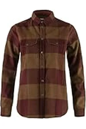 Fjällräven FJÄLLRÄVEN 90835-215-347 Canada Shirt W Shirt Dames Autumn Leaf-Bordeaux Rood Maat M, , M