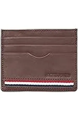 JACK & JONES JACSILAS Leather CARDHOLDER kaarthouder voor heren, bruin steen, één maat, , One size
