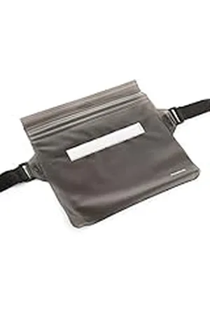 InnovaGoods 2 Waterdichte Heuptassen met Verstelbare Riem, Drievoudige Sluiting, Ideaal voor Strand/Sport, PVC/Polypropyleen/Nylon, Wit/Zwart