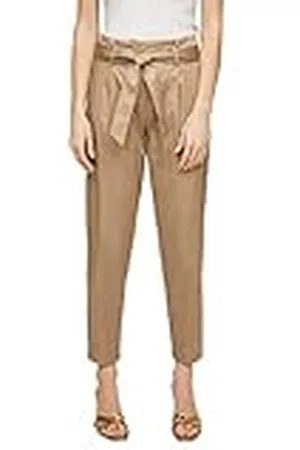 QS by s.Oliver Dames Paperbag-broek van popeline, , 40W (Regular)