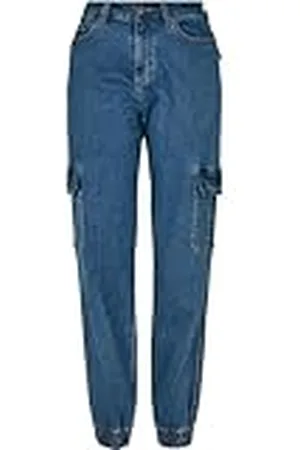 Urban classics Biologische Stretch Denim Cargo broek voor dames, , 52