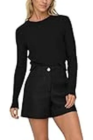 ONLY Bestseller A/S Dames ONLKISSER L/S Short TOP CC JRS lange mouwen, zwart, L, , L