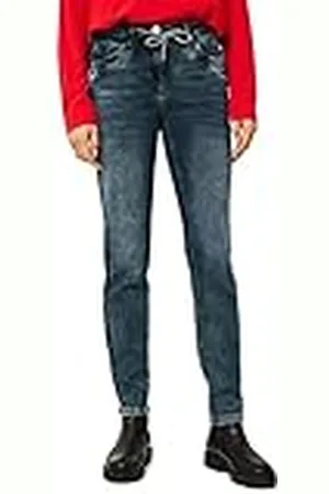 CECIL Dames B375862 jeansbroek slim, mid blue wash, W34/L32, , 34W / 32L