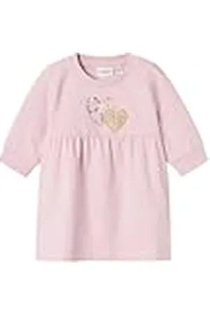 NAME IT Nbfsinda Ls Sweat Dress Bru sweatjurk voor babymeisjes, , 80 cm