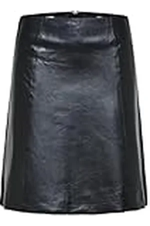 SELECTED Vrouwelijke leren rok mini, , 38