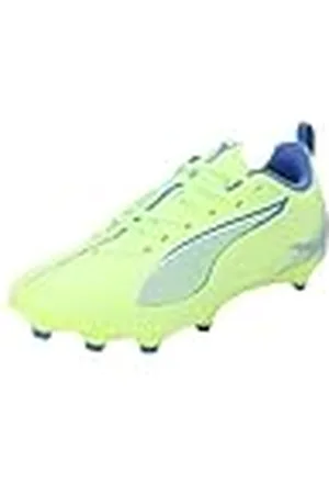 PUMA Ultra 5 Play Fg/Ag Jr voetbalschoen voor kinderen, uniseks, Fizzy Apple Wit Bluemazing, 4.5 UK