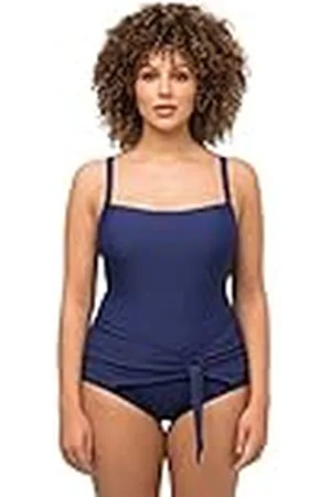Ulla Popken Solid Recycling Badpak voor dames, spaghettibandjes, , 60