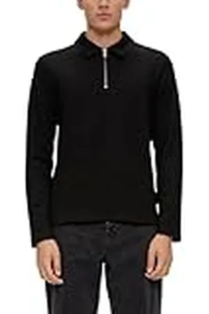 QS by s.Oliver Q/S by Herenshirt met lange mouwen met polokraag, , S