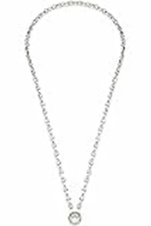Leonardo Romea 023272 Halsketting Clip & Mix Romea ketting van zilverkleurig roestvrij staal massieve kettingschakels in bonenvorm ring voor het ophangen van bedels 50 cm lengte geschenk