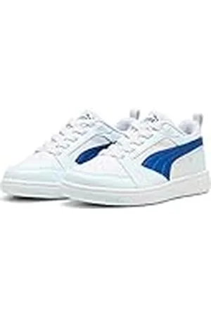 PUMA Rebound V6 Lo AC PS Unisex Sneakers voor kinderen en jongens, White Cobalt Glaze Dewdrop, 31 EU