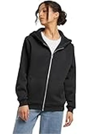 Build Your Brand Fluffy Zip Hoody, gezellig jack met capuchon in relaxed fit, basic voor dagelijks gebruik en vrije tijd, , 4XL