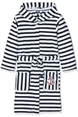 Playshoes Kinder fleece badjas Ringel Maritim, , 122 cm