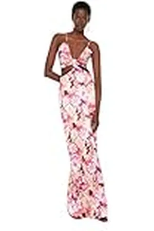 Trendyol Maxi Bodycon Regular Fit geweven avondjurk voor dames, Meerkleurig, 38