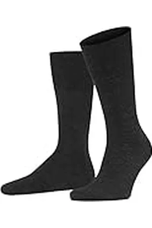 Falke Heren Sokken Airport M SO Wol Katoen eenkleurig 1 Paar, Grijs (Anthracite Melange 3080), 43-44