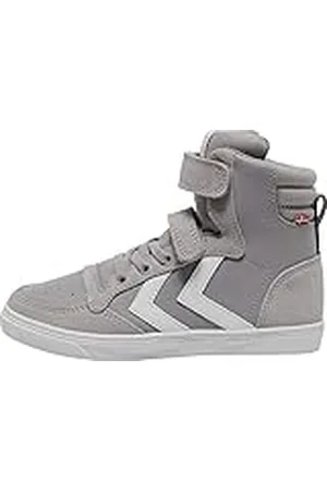 Hummel Unisex hoge slimmer Stadil Leather High JR Sneakers voor kinderen, , 35 EU