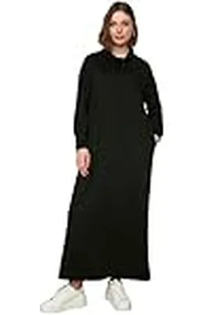 Trendyol Frau Modest Maxi Basic Regular Fit Gebreide bescheiden jurk, , 36