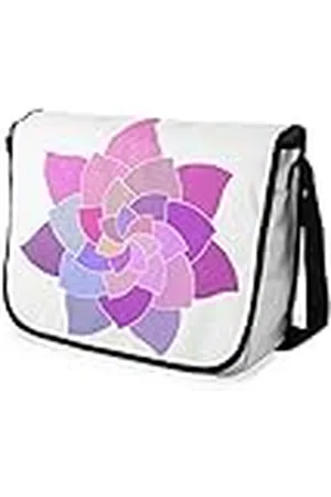 Bonamaison Digitaal bedrukte Messenger schooltas met zwarte riem voor studenten, crossbody tas, koerierstas, schoudertas voor kinderen, meisjes, jongens, maat: 29x36 cm