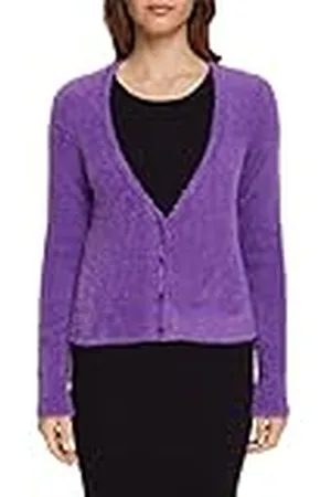 ESPRIT Dames 112CC1I303 gebreide jas, 510/PURPLE, L