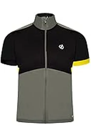 Dare 2B Dare 2b Protraction II Jersey Fiets-T-shirt voor heren Q-Wic Plus lichtgewicht stof met geurafstotende en reflecterende printdetails - volledige ventilatierits - Sport t-shirt