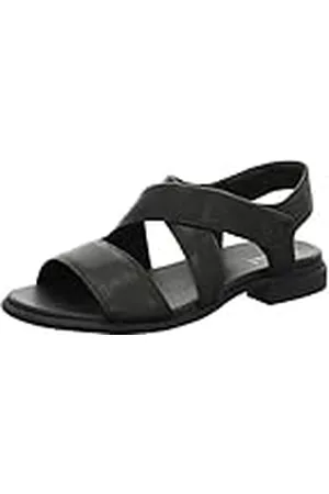 Think! Dames KAMAA_3-000776 chroomvrij gelooide duurzame riempjes sandalen, 000 zwart, 38 EU, , 38 EU