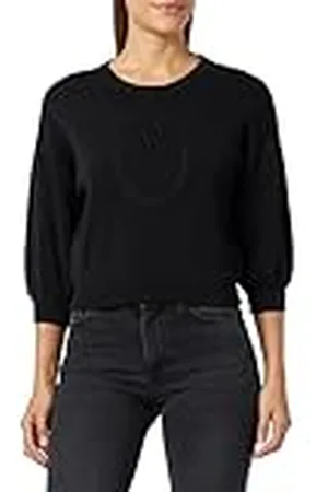 Pinko Erebia geschoren T-shirt met lange mouwen, zonder kraag voor dames, , XL