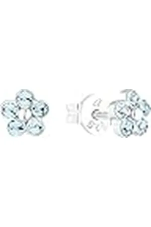 Amor Oorbellen 925 Sterling Zilveren Meisjes Kinderoorbellen, Met Kristalglas, 0,5 cm, Zilver, Bloem, Wordt Geleverd In Sieraden Geschenkverpakking, 2036519