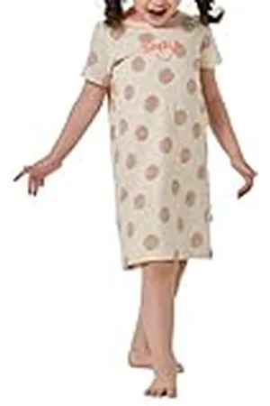 Schiesser Meisje korte mouwen Natural Love Nachthemd, crème_182557, 104, , 104 cm