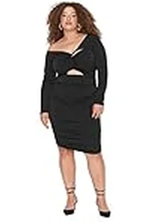 Trendyol Midi Standaard Regular Plus Size Jurk Dames, , 4XL grote maten