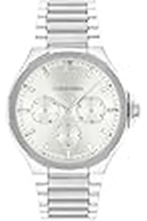Calvin Klein Analoge Multifunctionele Quartz Horloge voor Vrouwen Vibrancy Collectie met Zilveren Roestvrij Stalen Armband - 25100054