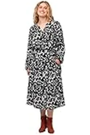 Ulla Popken Damesjurk met allover grafische print, , 50-52