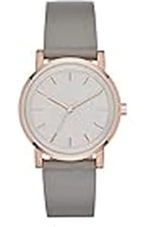 DKNY Soho driehandig horloge van grijs leer