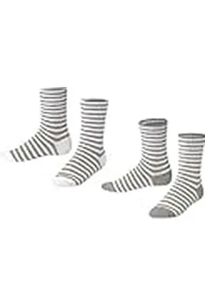 ESPRIT Sporty Stripe Unisex sokken voor kinderen, biologisch katoen, blauw, wit, roze, andere kleuren verkrijgbaar, strepen, 2 paar, , 27-30