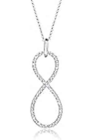 Elli Premium dames premium halsketting Infinity met kristal Endless, 70 cm, Sterling zilver, Kristal